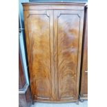 MAHOGANY BOW FRONT 2 DOOR WARDROBE