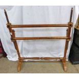 19TH CENTURY TAPESTRY STAND Condition Report: frame is loose but still attached