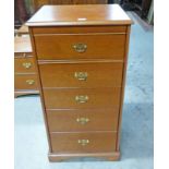 MAHOGANY STAG DRESSING CHEST WITH FALL FRONT OVER 4 DRAWERS