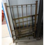 ART DECO STYLE BRASS BED WITH RAILS