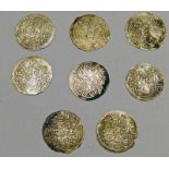 8 EARLY 13TH CENTURY YEMENI AYYUBID DYNASTY DIRHAM COINS FROM THE REIGN OF AL-ADIL ABU BAKR