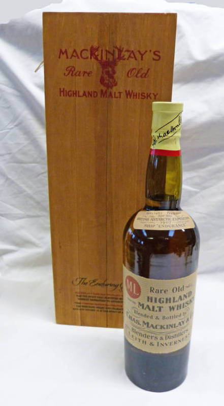 1 BOTTLE RARE OLD BRITISH ANTARTIC 1907 EXPEDITION WHISKY - 70L, 47.