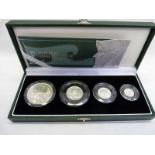 BRITANNIA COLLECTION OF 4 COIN 2003 SILVER PROOF SET WITH ISSUE CERTIFICATE