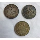 THREE CROWNS: 1889 VICTORIA JUBILEE HEAD,