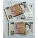 11 BANK OF ENGLAND TEN POUND NOTES INCLUDING RUN OF CONSECUTIVELY NUMBERED NOTES, AX0 838897-838905.