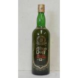 1 BOTTLE MILTON DUFF-GLENLIVET 12 YEAR OLD SINGLE MALT WHISKY,