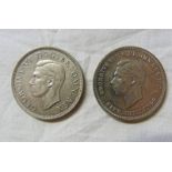 GEORGE VI COMMEMORATING CORONATION (1937) 5 SHILLINGS & FESTIVAL OF BRITAIN (1951) CROWN