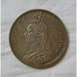 1887 BRITISH QUEEN VICTORIA CROWN COIN,