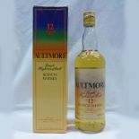 1 BOTTLE AULTMORE 12 YEAR OLD SINGLE MALT WHISKY, 75CL 40% VOL,