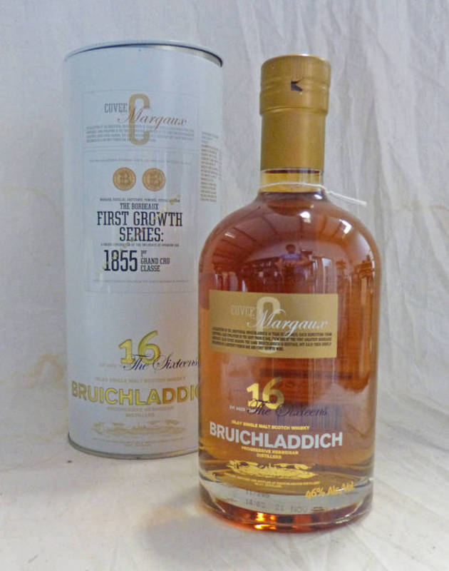 1 BOTTLE OF BRUICHLADDICH 16 YEAR OLD SINGLE MALT WHISKY FIRST GROWTH SERIES IN TUBE, 700 ML,