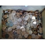 LARGE SELECTION OF HALF PENNIES & GEORGE V PENNIES.