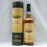 1 BOTTLE GLENMORANGIE 18 YEAR OLD SINGLE MALT WHISKY, 70CL 43% VOL,