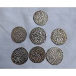 7X 13TH CENTURY SELJUG/SULTANATE OF RUM COINS FROM THE SECOND REIGN OF QILIJ ARSLAN IV,