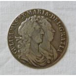 1689 WILLIAM AND MARY HALF CROWN,