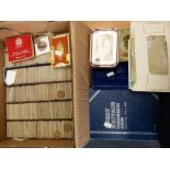 LARGE SELECTION OF BRITISH AND FOREIGN COINS INCLUDING CROWNS, HALF CROWNS, STAMPS,
