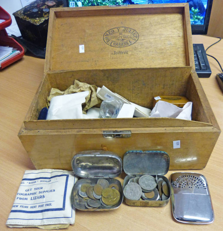 VARIOUS BRITISH AND FOREIGN COINS INCLUDING SWISS, GERMAN GREEK,