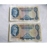 1961-62 BANK OF ENGLAND 5 POUND NOTES L.K.