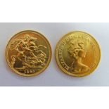 2 X ELIZABETH II 1980 SOVEREIGNS