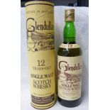 1 BOTTLE GLENDULLAN 12 YEAR OLD SINGLE MALT, 75CL,