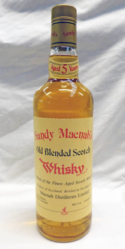 1 BOTTLE SANDY MACNAB'S 5 YEAR OLD BLENDED WHISKY - 75CL,