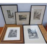 FRAMED ETCHING LAW COURTS LONDON SIGNED PRESTON CRIBB,