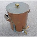 COPPER TEA URN WITH BRASS TAP & HANDLE