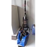 BREEZE HOOVER WITH BAG OF VARIOUS HAND TOOLS AND ELECTRICAL GOODS.