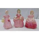 3 ROYAL DOULTON FIGURES ROSE HN1368, BO-PEEP HN 1811,