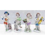 FOUR CONTINENTAL PORCELAIN FIGURES