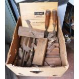 SELECTION OF PLANES AND CHISELS IN ONE BOX