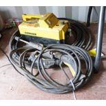 KARCHER 570 POWER WASHER WITH 2 HOSES AND LANCE.