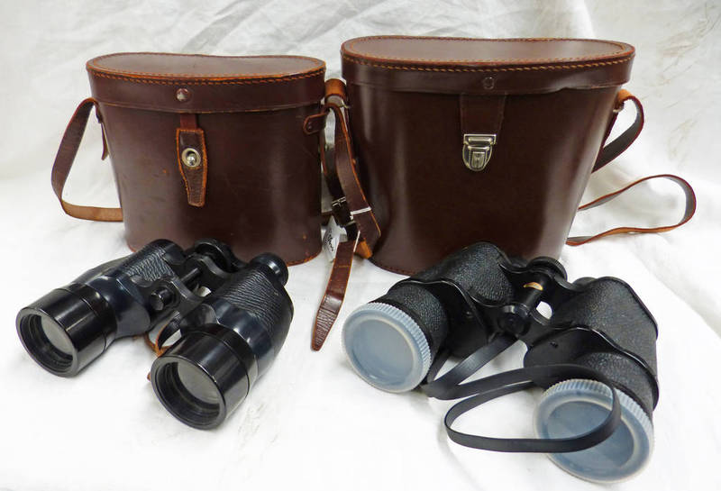 PAIR OF ROSS LONDON BINOCULARS 7 X 42 & PAIR OF LIZARS 10 X 50 FIELD BINOCULARS