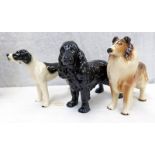 3 COOPER CRAFT PORCELAIN DOGS