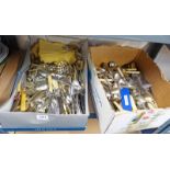 2 BOXES OF LOOSE CUTLERY ETC