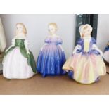 3 ROYAL DOULTON FIGURES DINKY DO HN 1678 MARIE HN 1370 & PENNY HN 2338