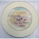 ROYAL DOULTON PLATE WITH SNIPE SIGNED BY C.