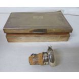 SILVER BOX BIRMINGHAM 1928 & SILVER CORK