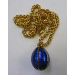 ENAMELLED BALL PENDANT ON CHAIN