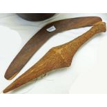 ABORIGINAL BOOMERANG AND ONE OTHER -2-
