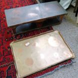 COPPER SERVING TRAY AND COPPER STAND -2-