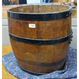 LOPPED OAK BARREL 48 CM HIGH