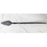 AFRICAN SPEAR WITH WOODEN SHAFT & STEEL HEAD