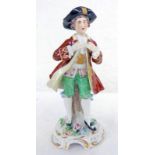 CONTINENTAL PORCELAIN OF A GENTLEMAN,