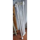 5 TOWEL RAILS IN WHITE.