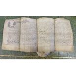 PARCHMENT DATED 1619 & SIGNED BY CUMBERLAND & CLIFFORD