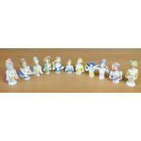 11 VARIOUS PORCELAIN PIN CUSHIONS LADIES