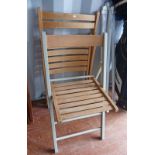 2 WOODEN FOLDING CHAIRS