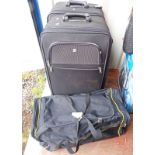 2 MEDIUM SUITCASES AND SOVEREIGN BAG