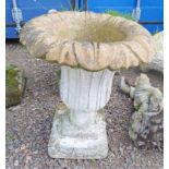 EARLY 20TH CENTURY GARDEN URN WITH SHAPED TOP