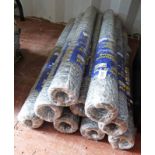 ROLLS OF 900MM X 25MM GALVANISED NETTING IN 10 M ROLLS